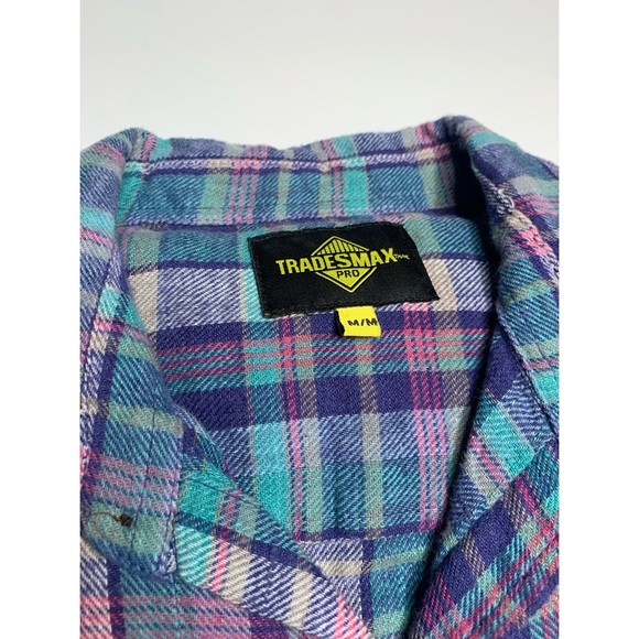 Tradesmax 90’s Colourway Plaid Button Down Shirt - MEDIUM - Picture 5 of 5